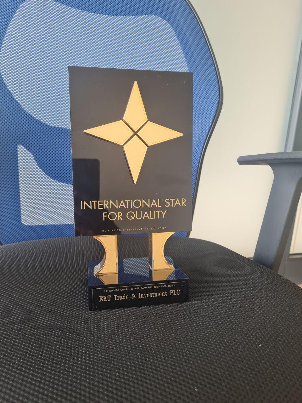 International Star for Quality award